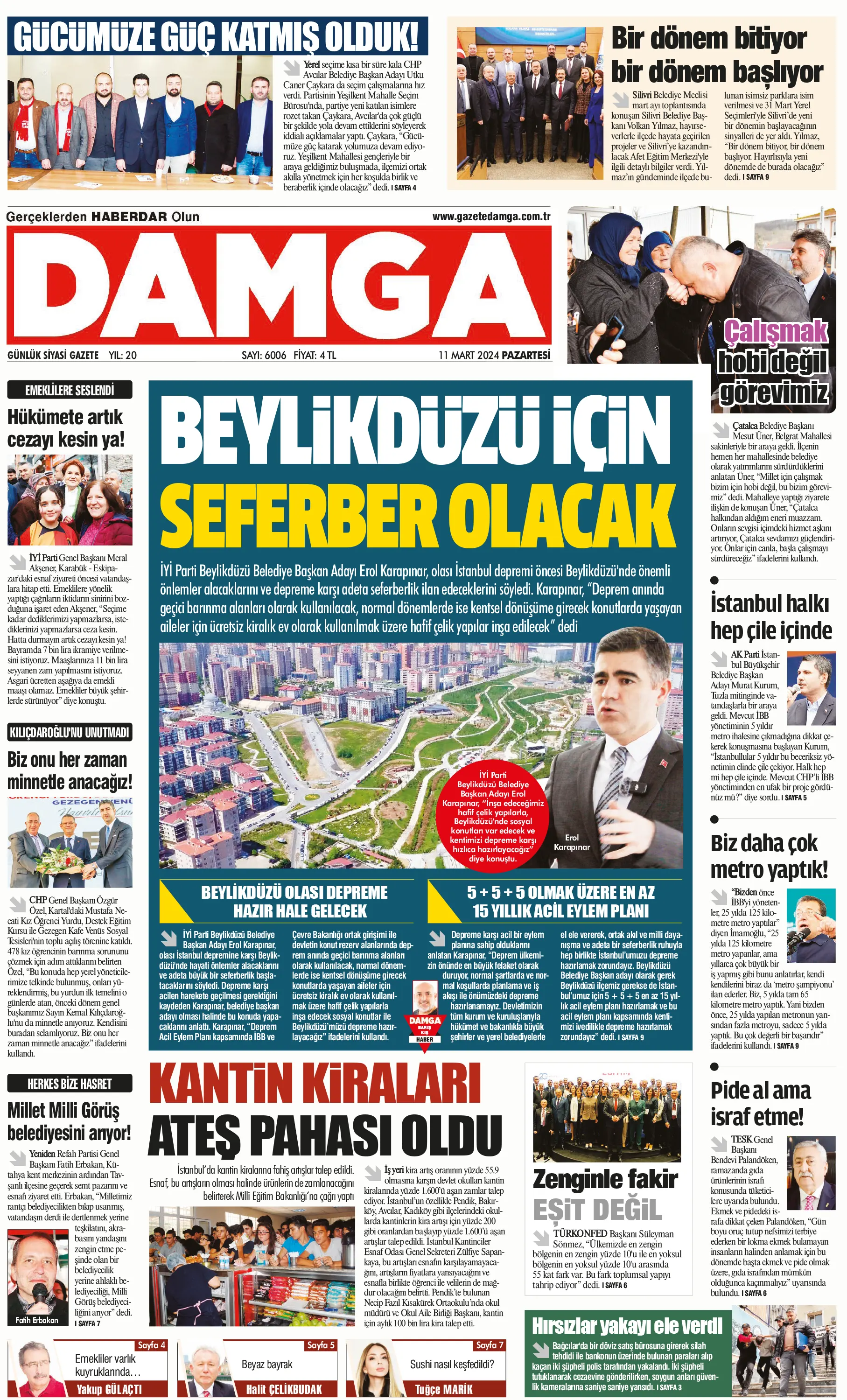 https://www.damga.com/DAMGA 11 Mart 2024 Pazartesi Sayfaları