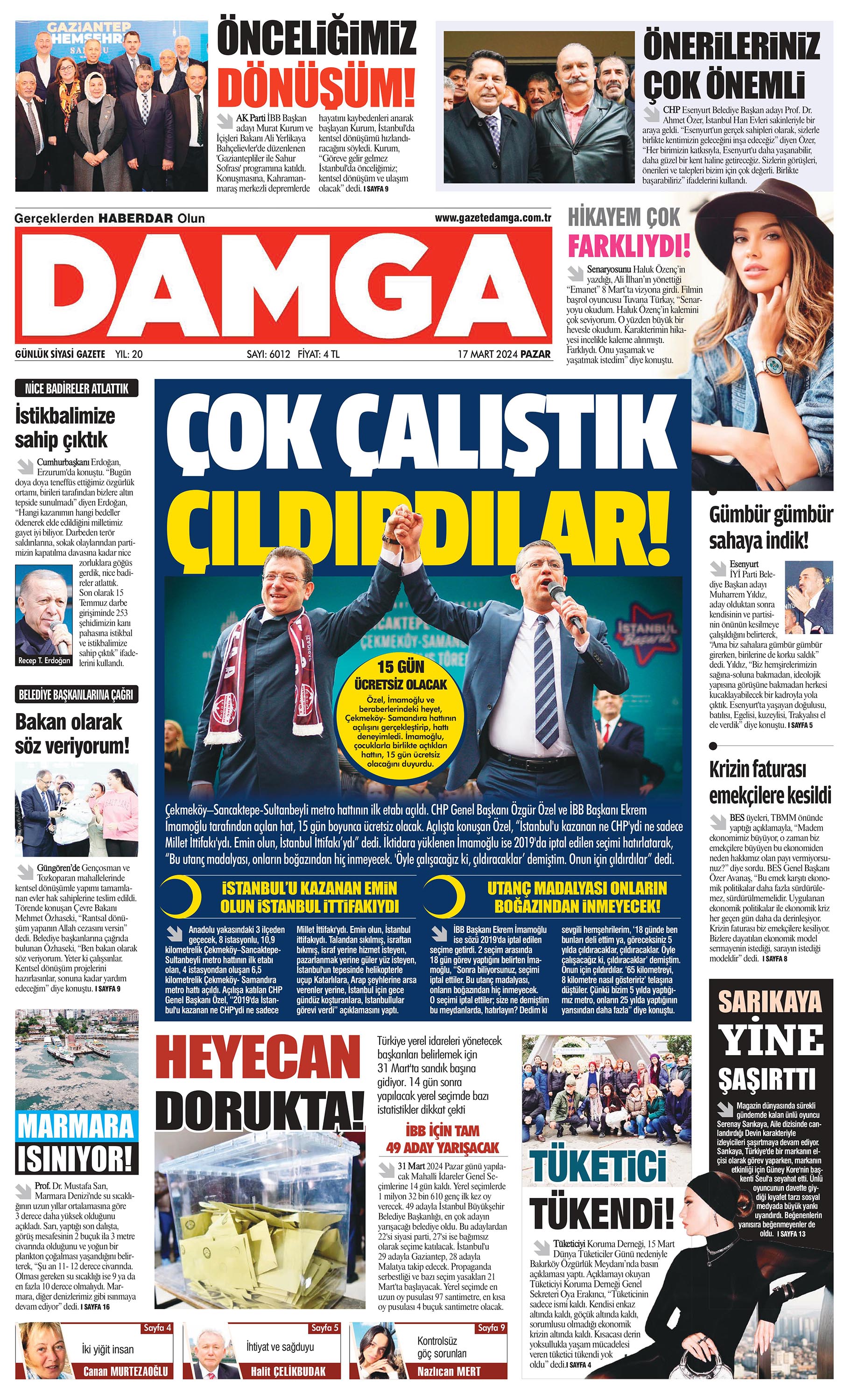 https://www.damga.com/DAMGA 17 Mart 2024 Pazar Sayfaları