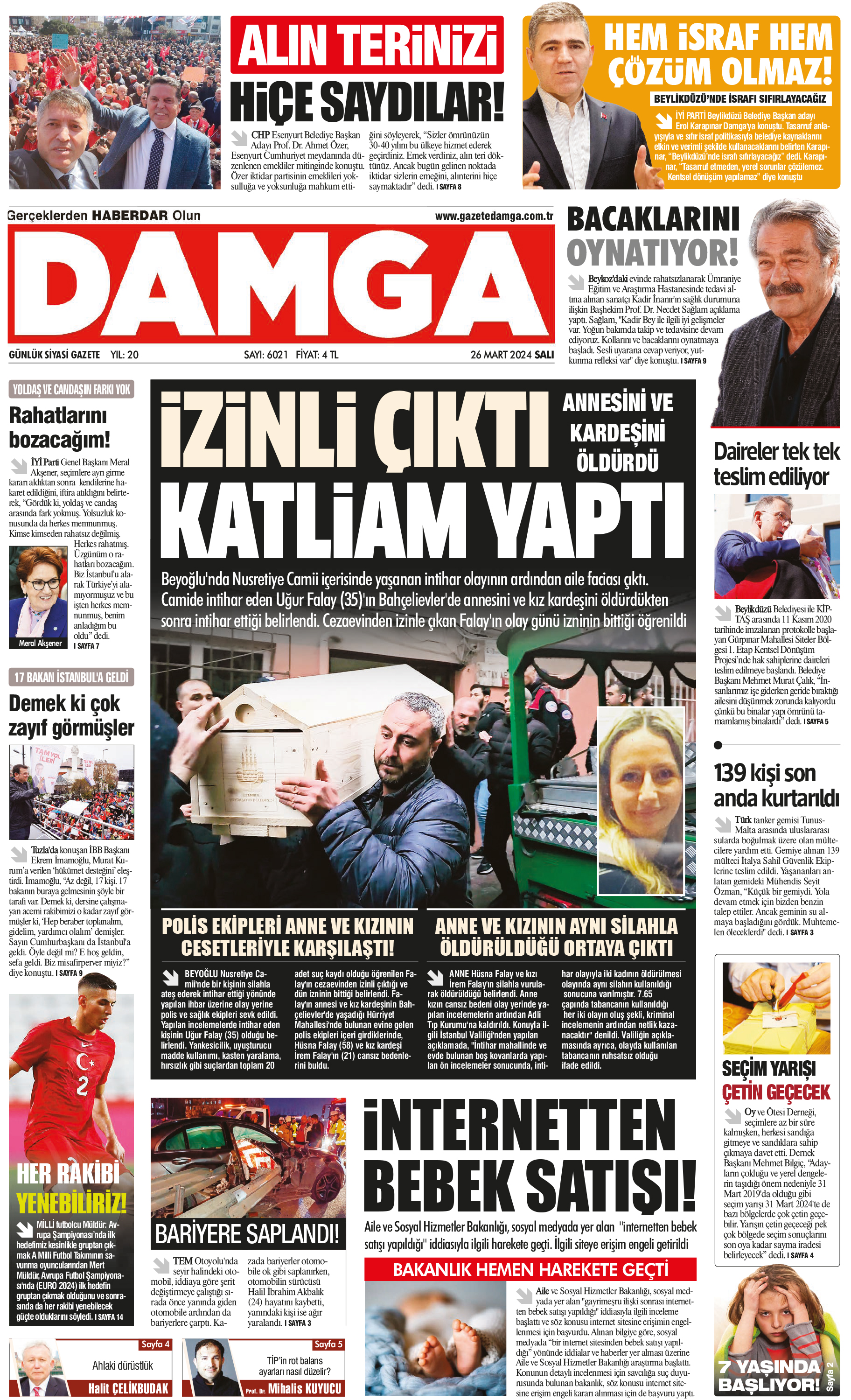 https://www.damga.com/DAMGA 26 Mart 2024 Salı Sayfaları