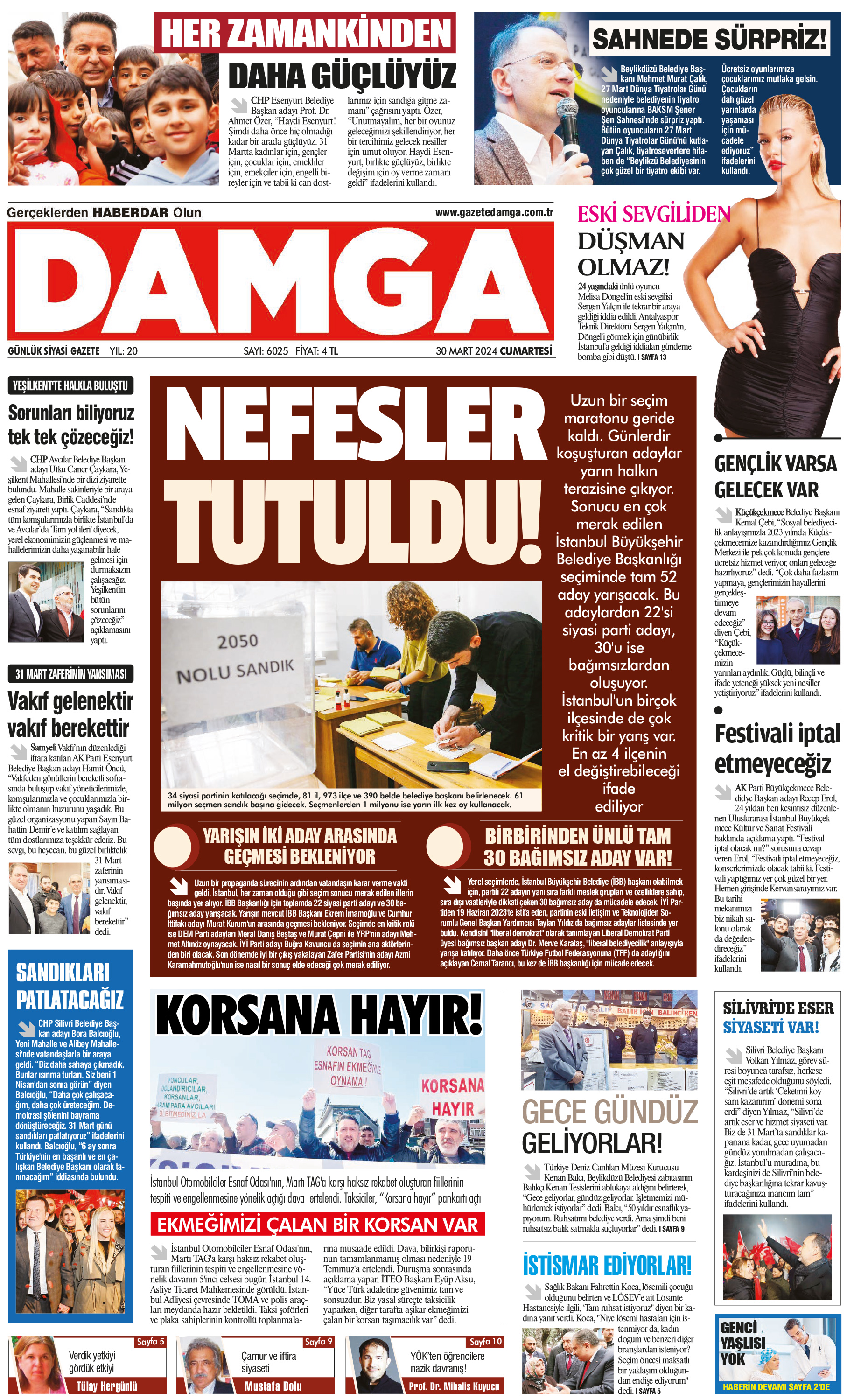 https://www.damga.com/DAMGA 30 Mart 2024 Cumartesi Sayfaları