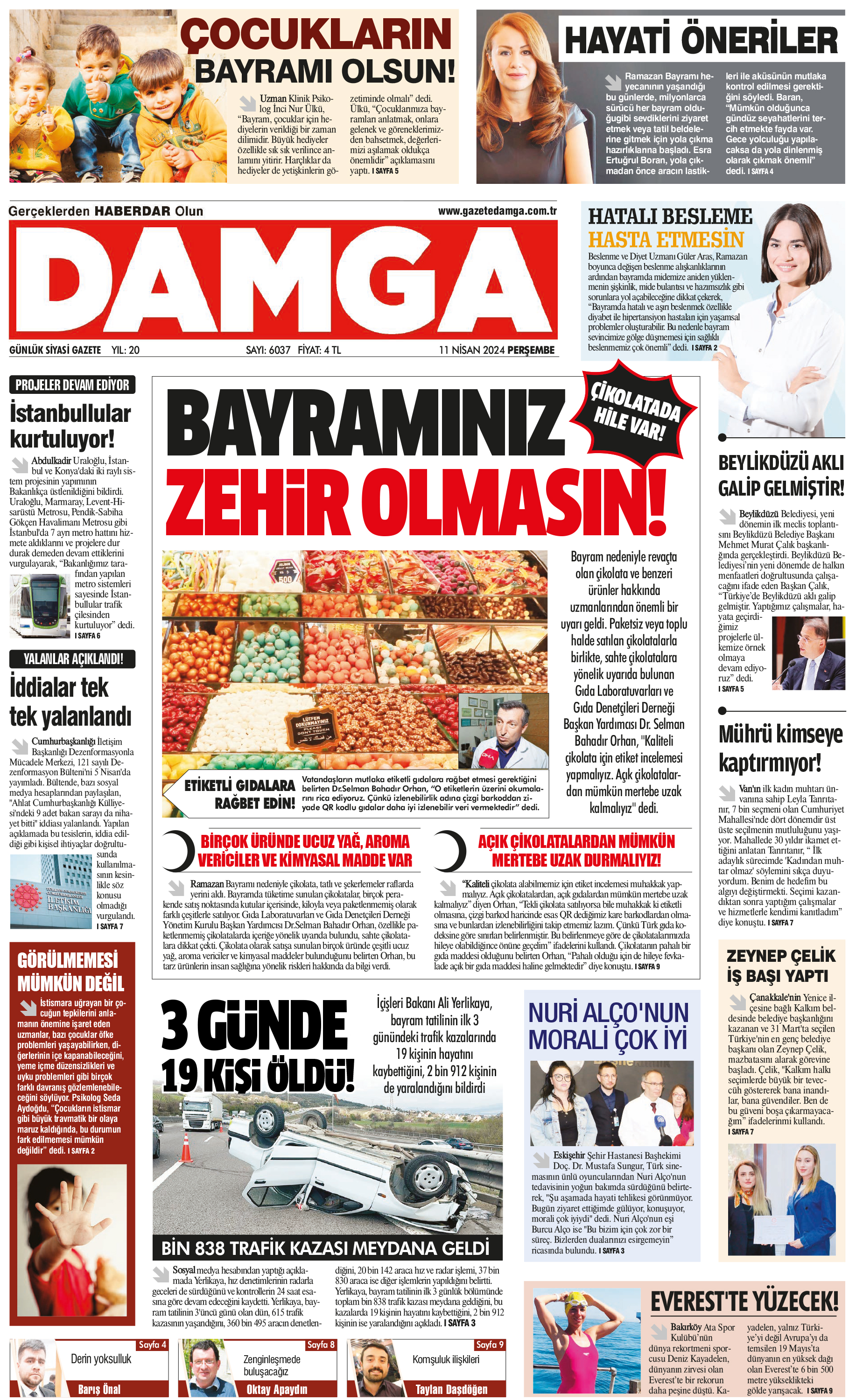 https://www.damga.com/DAMGA 11 Nisan 2024 Perşembe Sayfaları