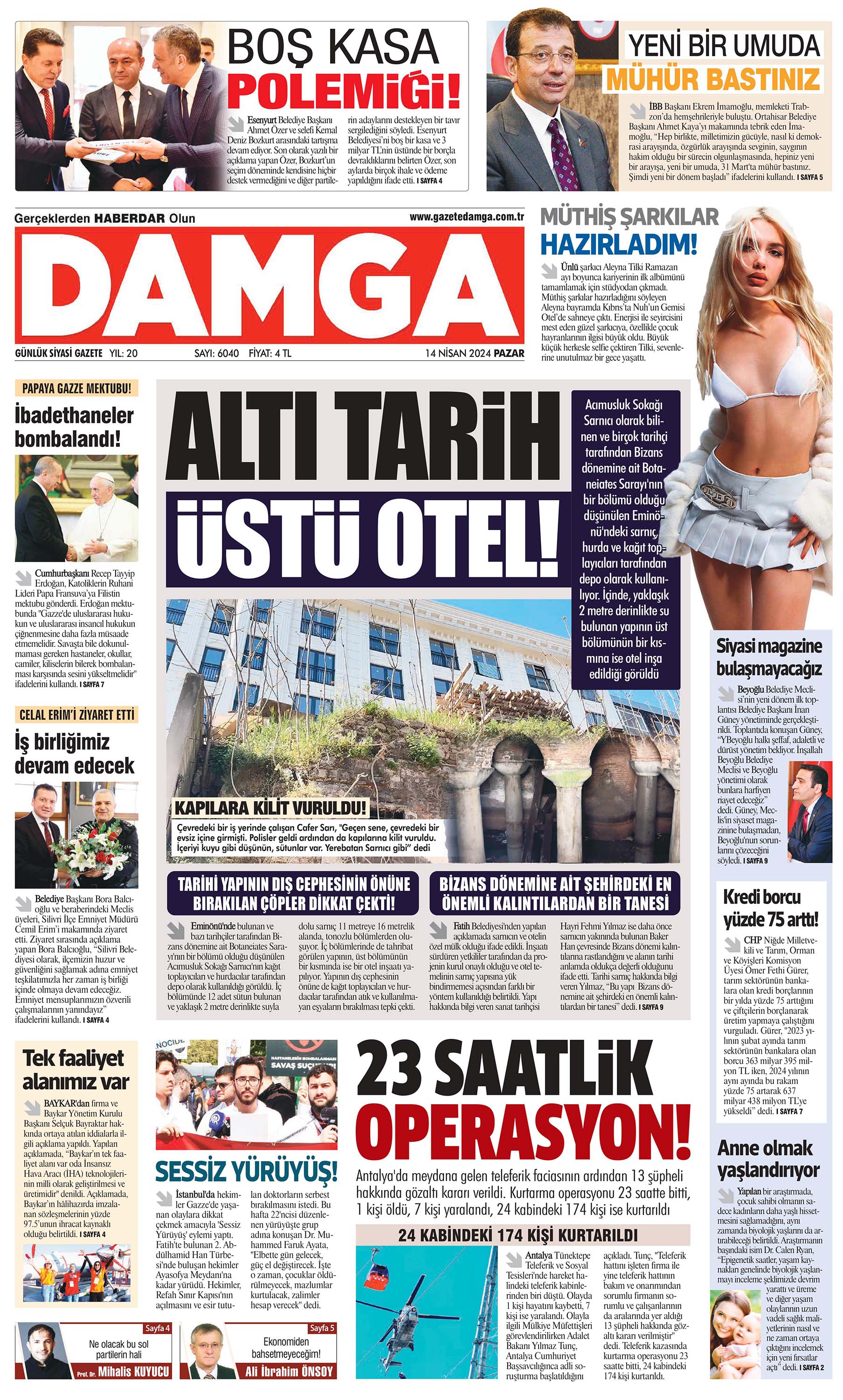 https://www.damga.com/DAMGA 14 Nisan 2024 Pazar Sayfaları