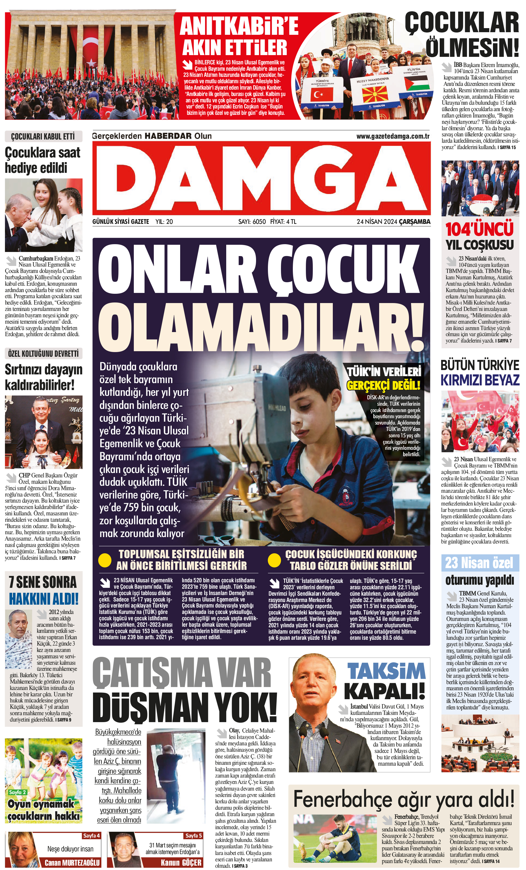 https://www.damga.com/DAMGA 24 Nisan 2024 Çarşamba Sayfaları