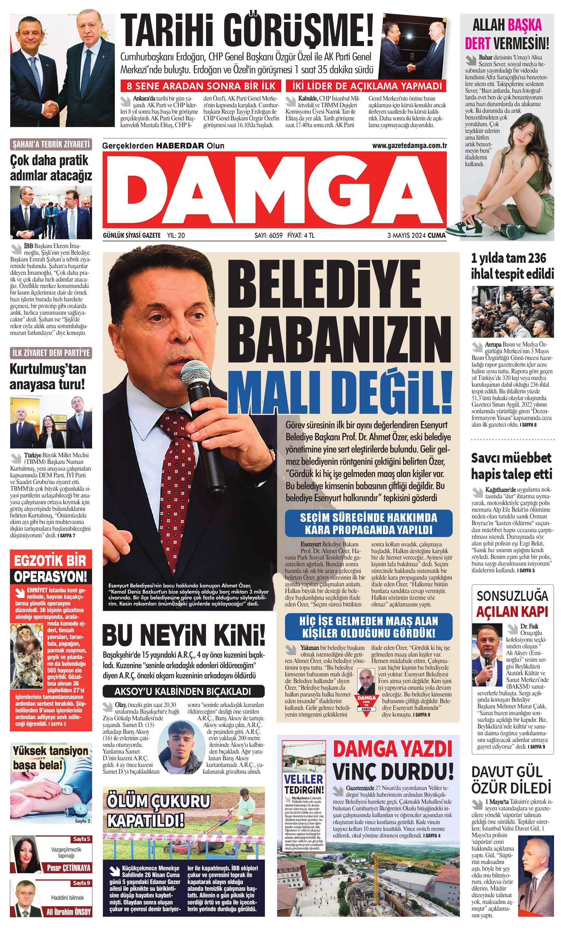 https://www.damga.com/DAMGA 3 Mayıs 2024 Cuma Sayfaları