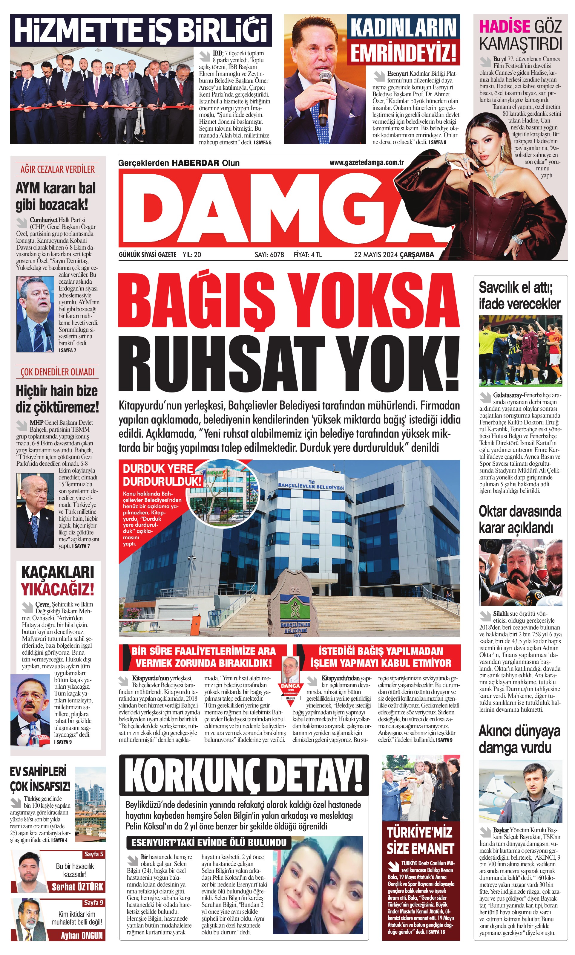 https://www.damga.com/DAMGA 22 Mayıs 2024 Çarşamba Sayfaları