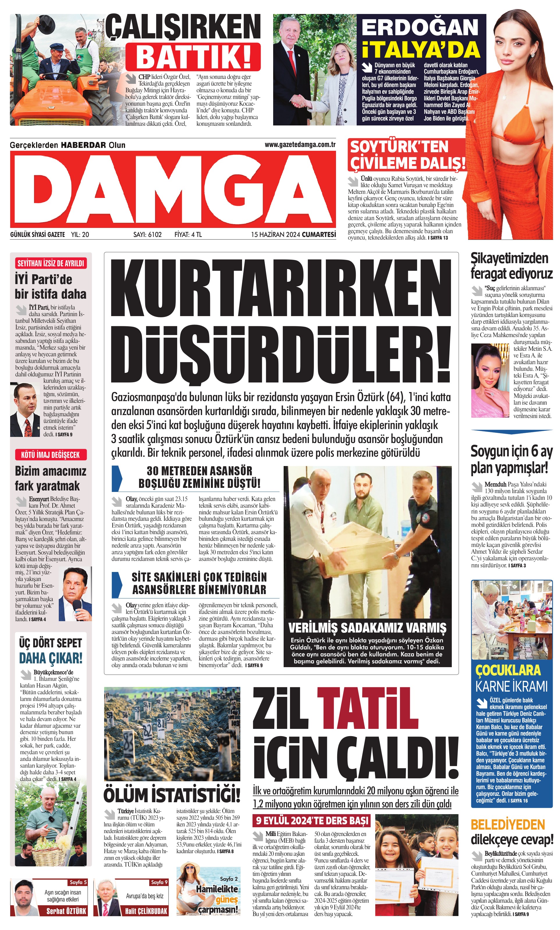 https://www.damga.com/DAMGA 15 Haziran 2024 Cumartesi Sayfaları