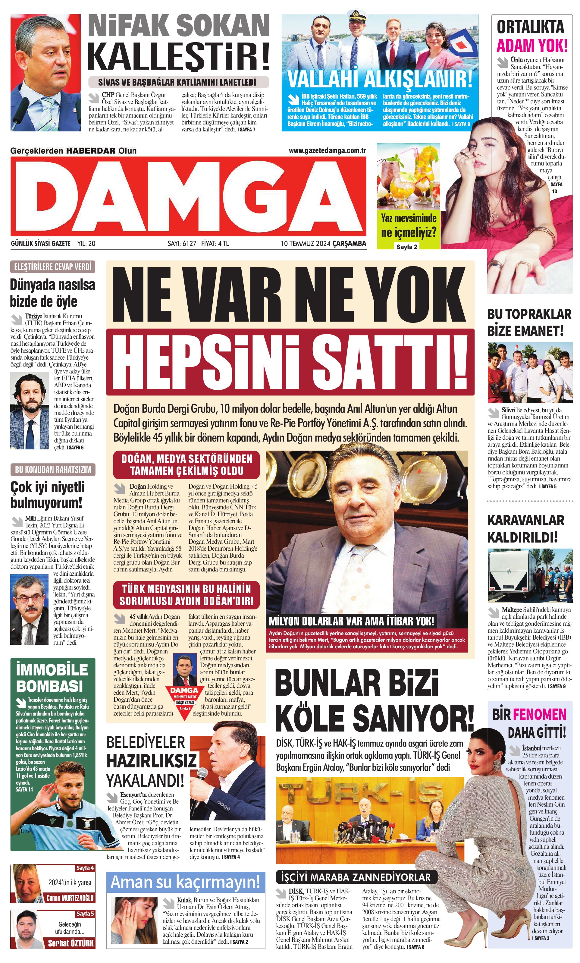 https://www.damga.com/DAMGA 10 Temmuz 2024 Çarşamba Sayfaları