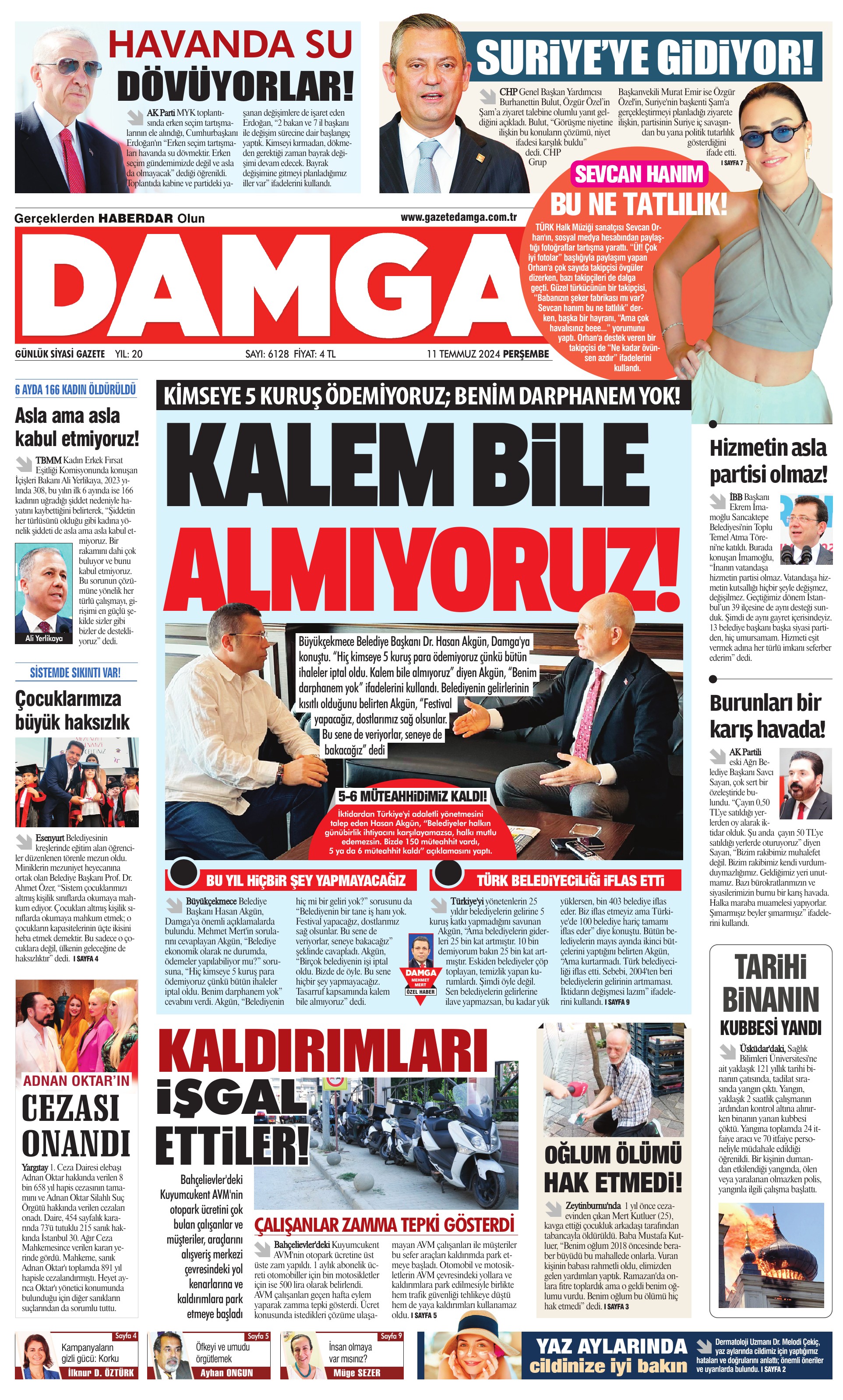 https://www.damga.com/DAMGA 11 Temmuz 2024 Perşembe Sayfaları