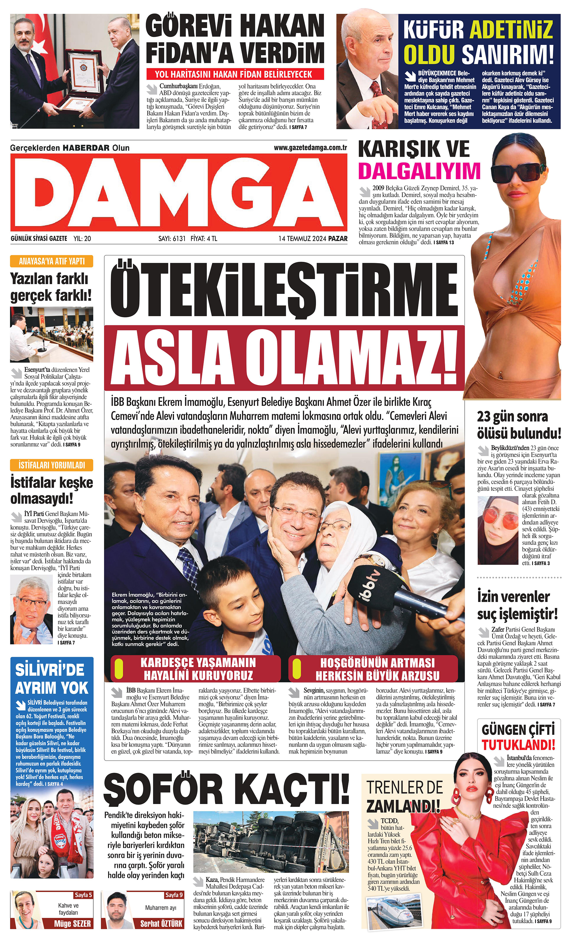 https://www.damga.com/DAMGA 14 Temmuz 2024 Pazar Sayfaları