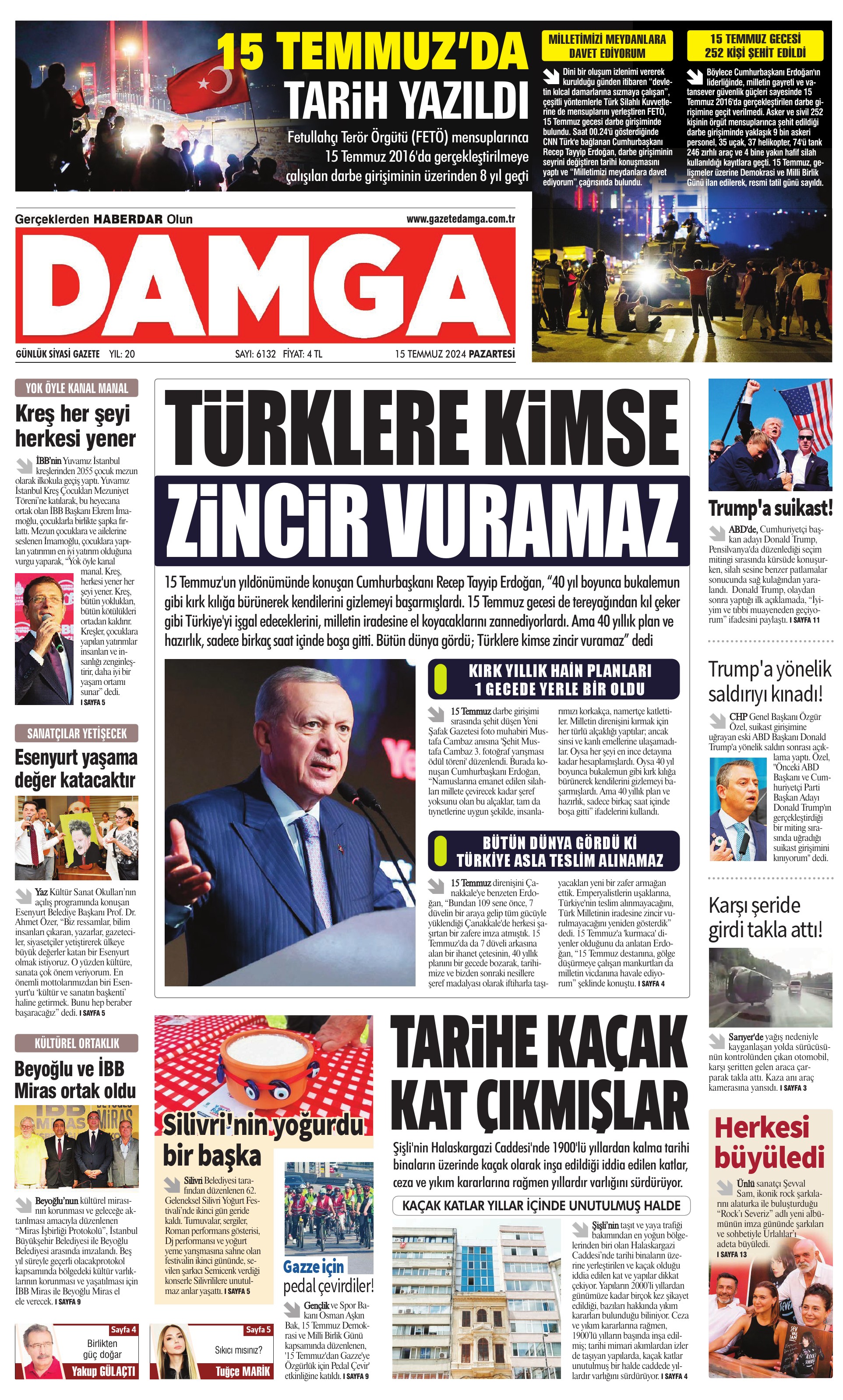 https://www.damga.com/DAMGA 15 Temmuz 2024 Pazartesi Sayfaları