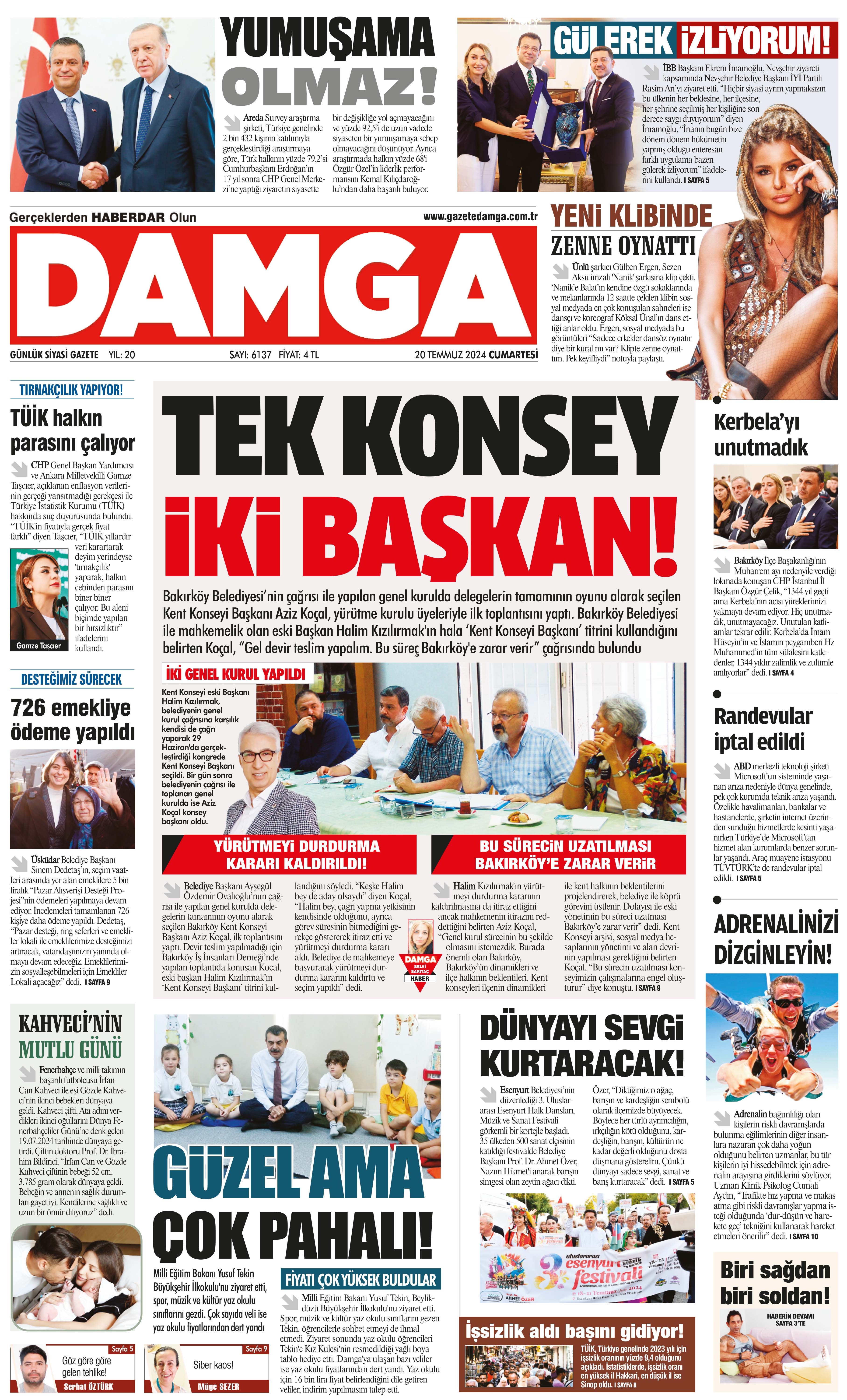 https://www.damga.com/DAMGA 20 Temmuz 2024 Cumartesi Sayfaları