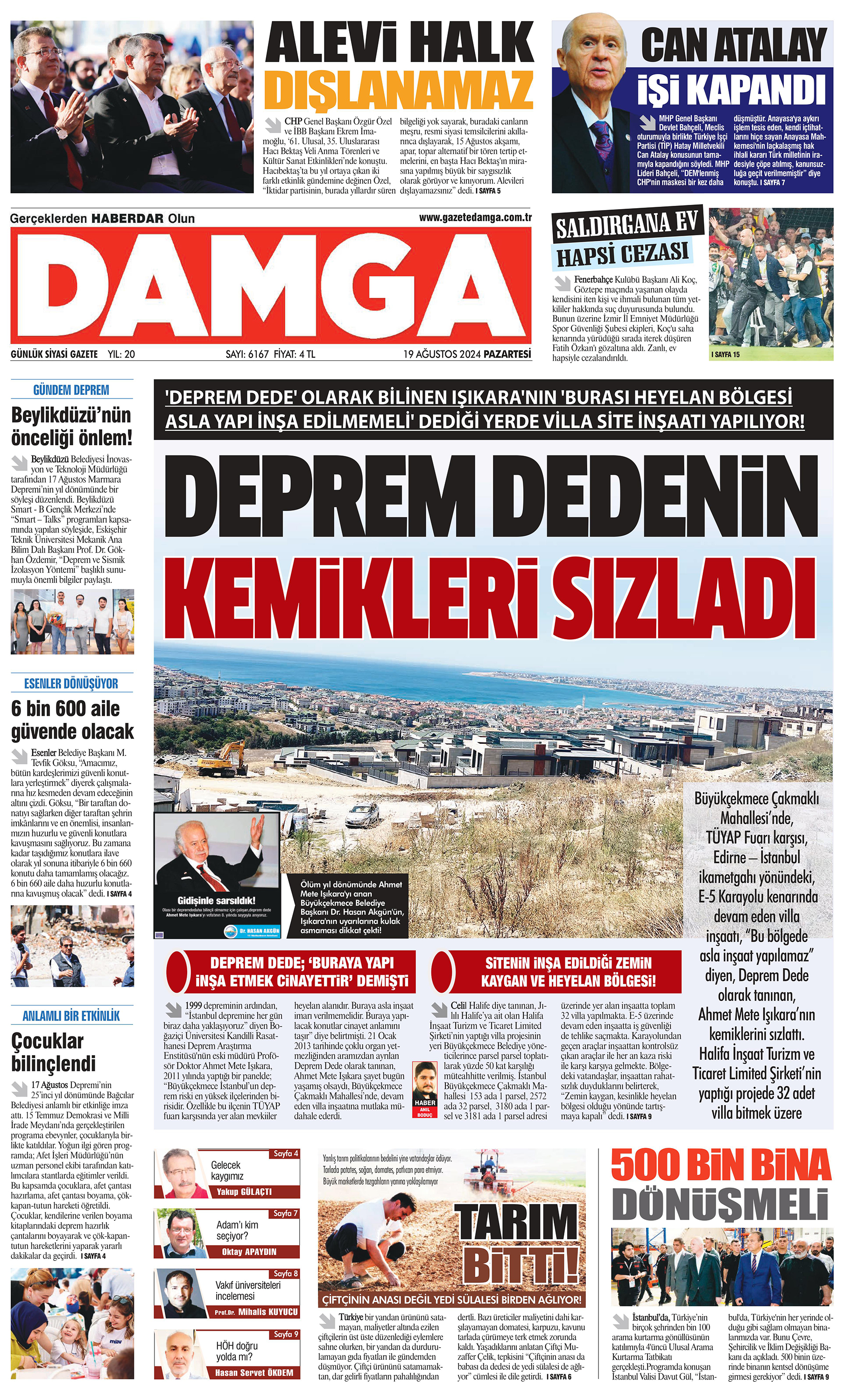 https://www.damga.com/DAMGA 19 Ağustos 2024 Pazartesi Sayfaları