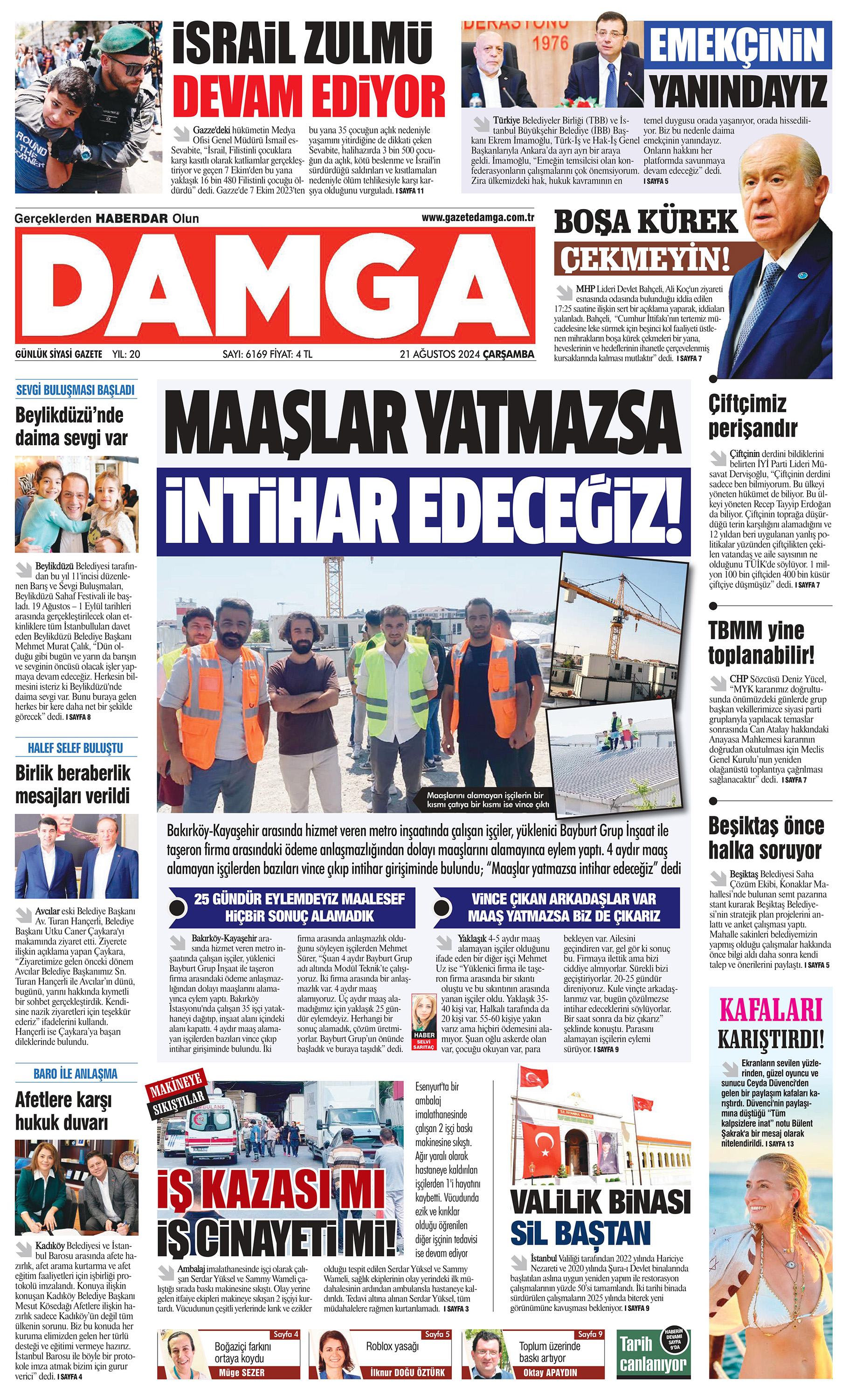 https://www.damga.com/DAMGA 21 Ağustos 2024 Çarşamba Sayfaları