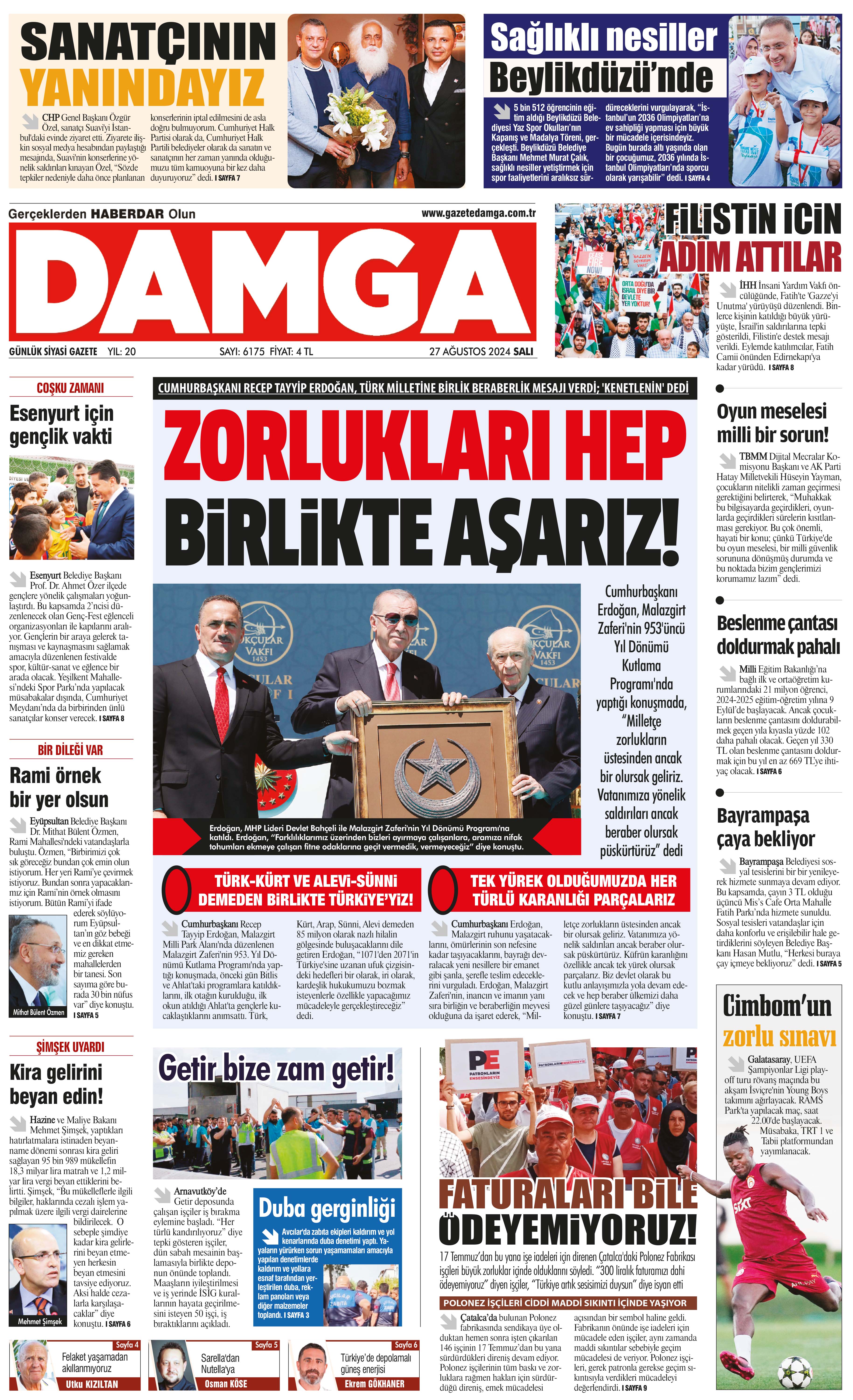 https://www.damga.com/DAMGA 27 Ağustos 2024 Salı Sayfaları