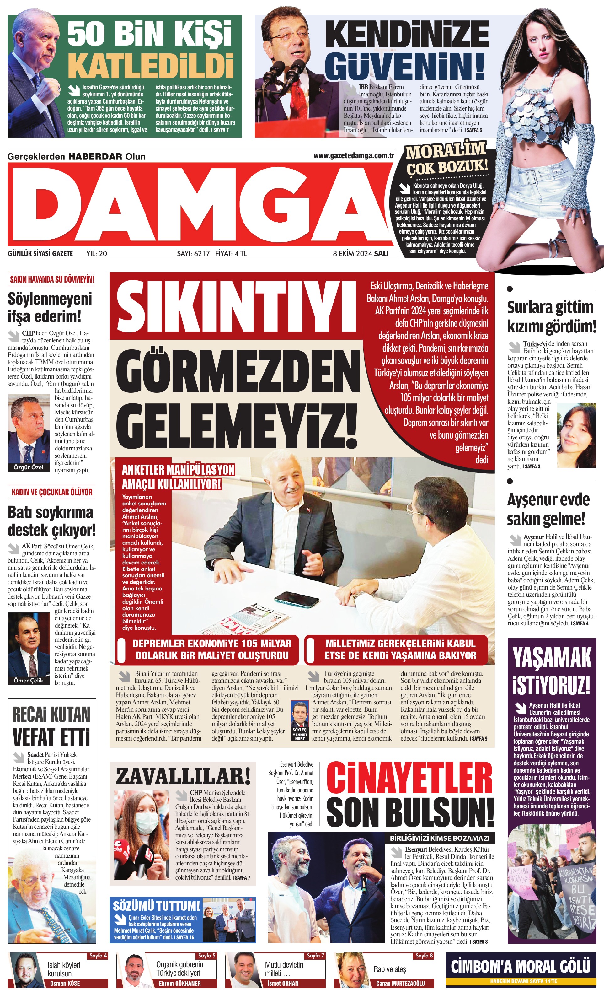 https://www.damga.com/DAMGA 08 Ekim 2024 Salı Sayfaları