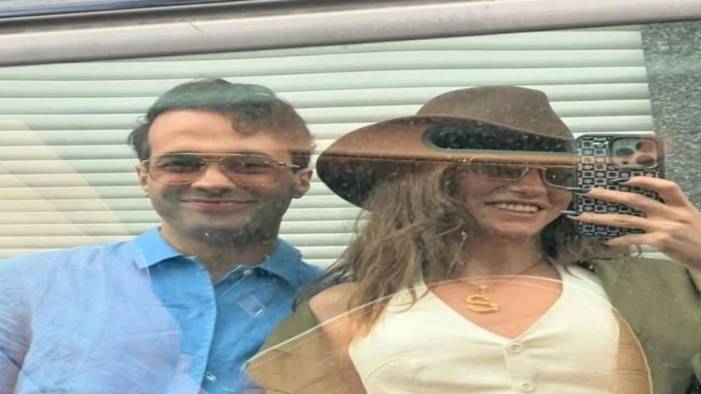 Serenay Sarıkaya ve Mert Demir'den sürpriz romantik paylaşım! Kucağına alıp havalara uçurdu