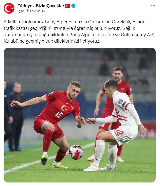 Galatasaraylı futbolcu trafik kazası geçirdi