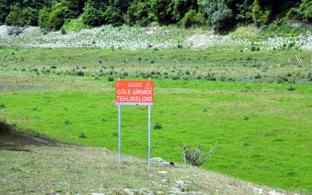 Megakentte ürküten manzara: Kuruyan barajda hayvanlar otluyor!