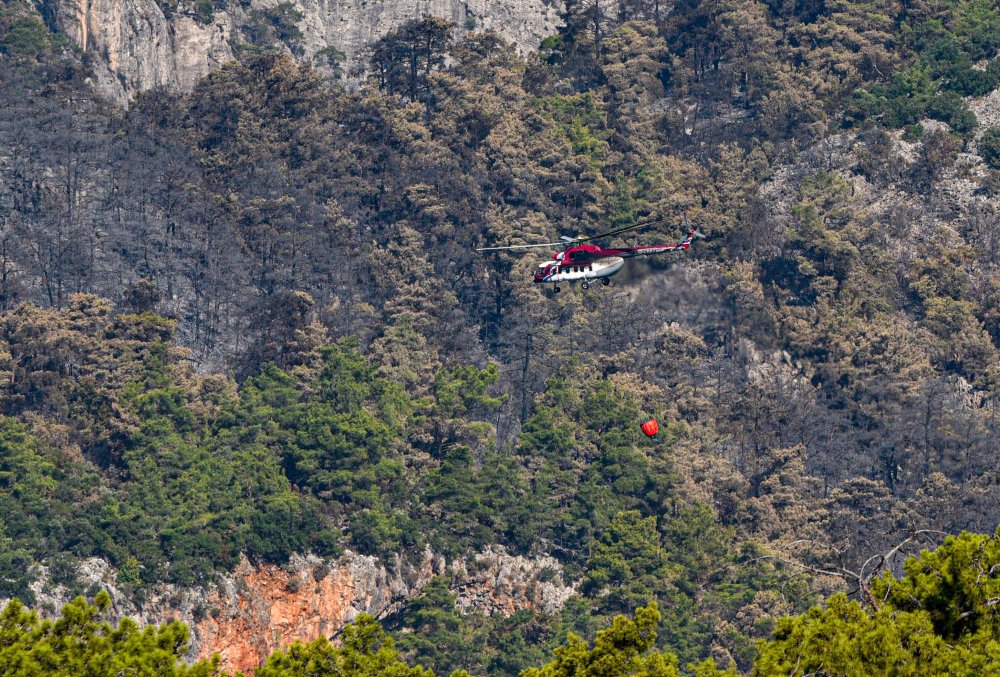 Kemer'deki orman yangını 5. gününde