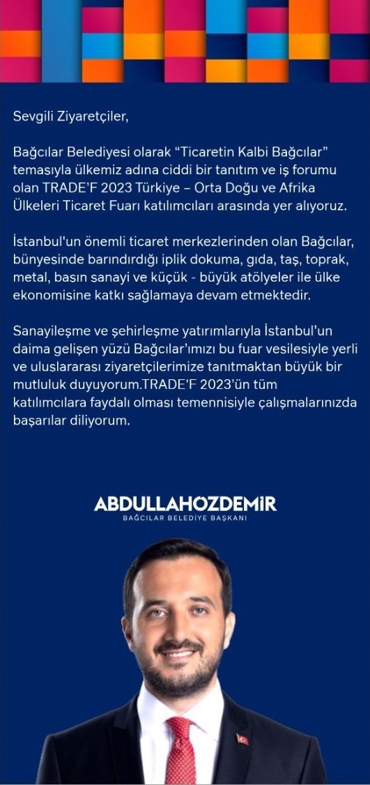 Bağcılar Belediyesi, TRADE'F-2023'te yer alacak