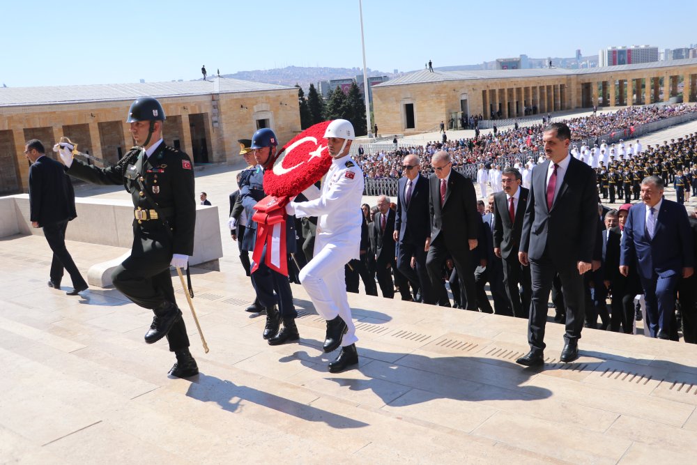 Anıtkabir'de 30 Ağustos Zafer Bayramı töreni düzenlendi