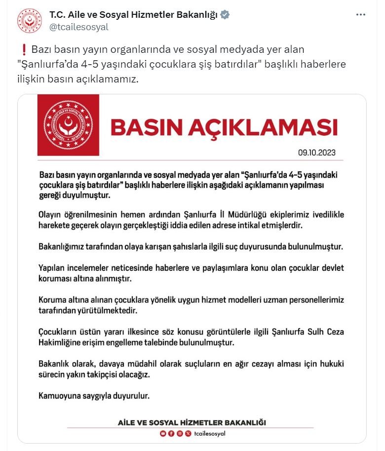 Şiş batırılan çocuklar devlet korumasında