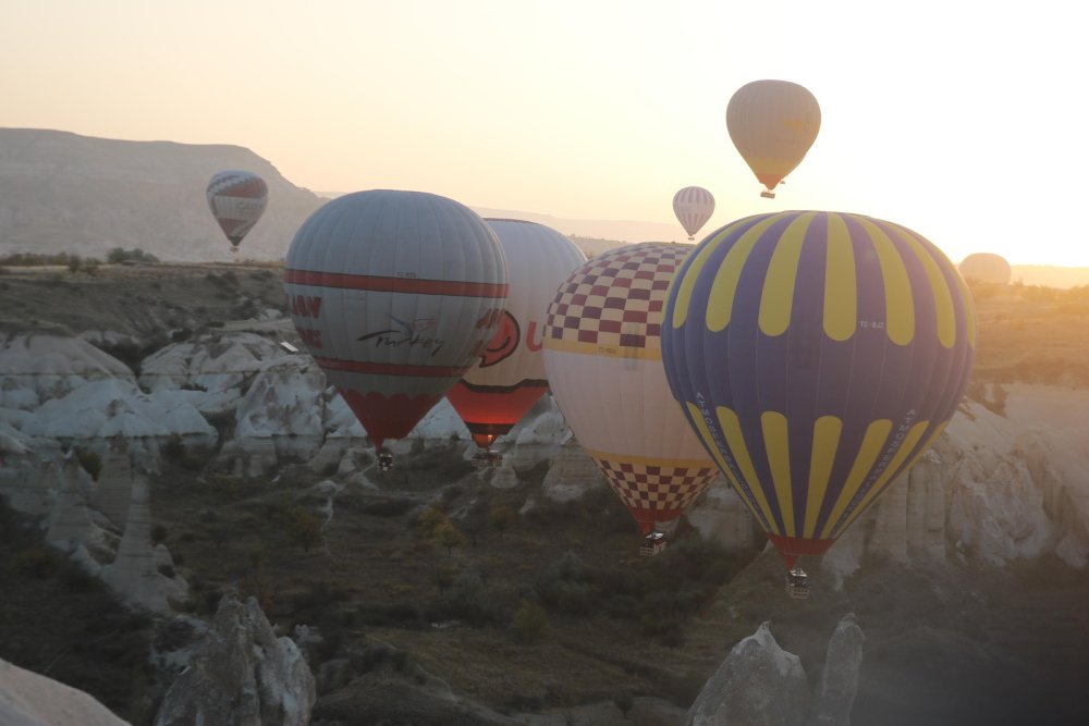 Balonlar, Atatürk posterleri ve Türk bayraklarıyla havalandı