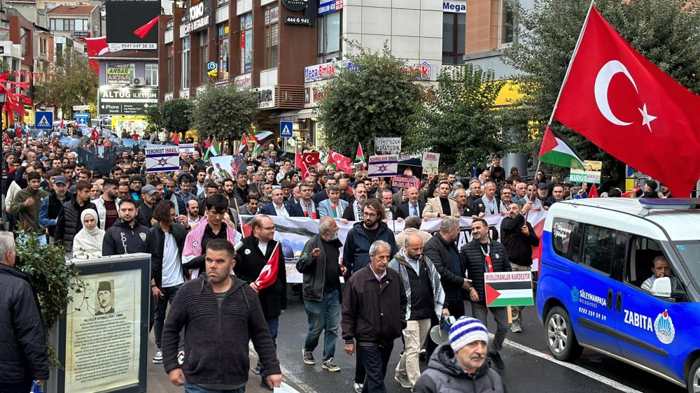 Tekirdağ'da Filistin'e destek yürüyüşü