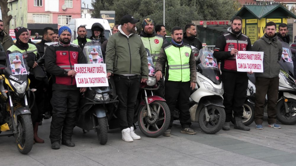 İstanbul Adalet Sarayı'nda motosikletli eylemi