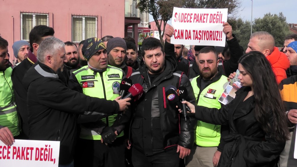 İstanbul Adalet Sarayı'nda motosikletli eylemi