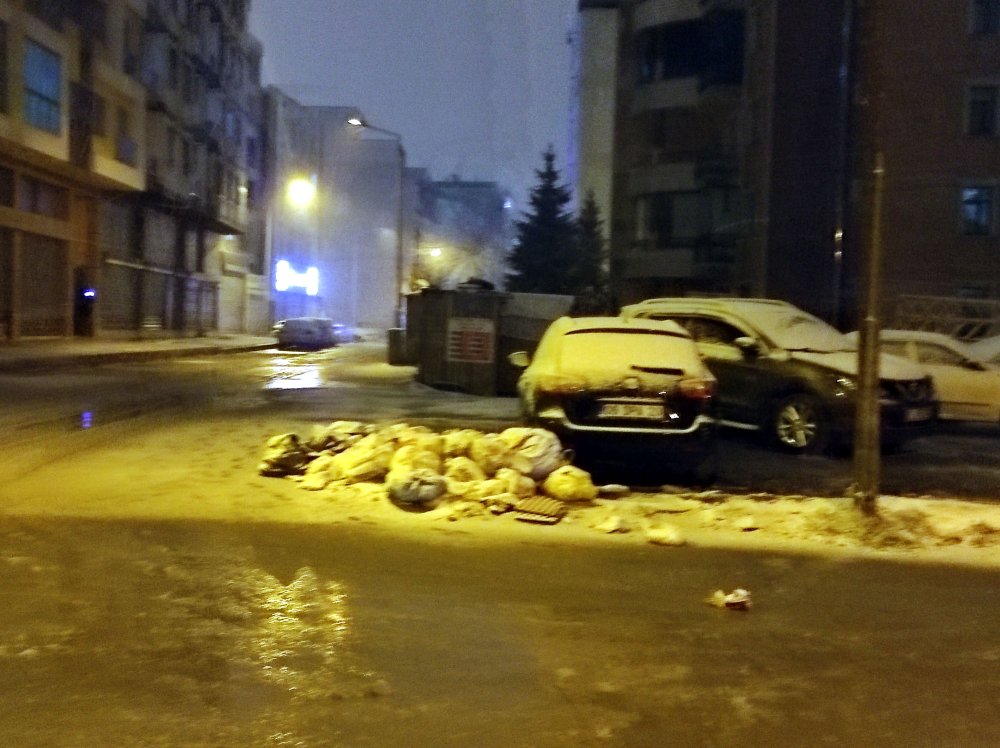 Van'da lapa lapa kar yağdı