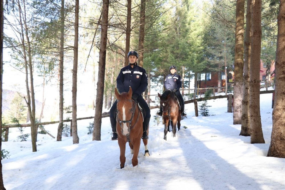 Atlı jandarmalar, Kartepe'de görevde