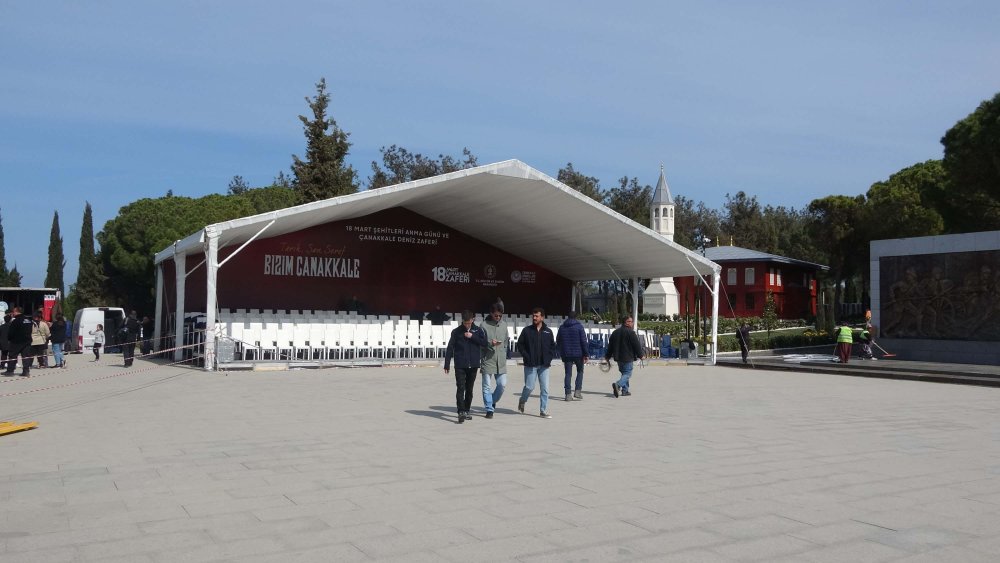 Çanakkale Şehitler Abidesi, yarınki törenler için hazırlıkları tamamlandı