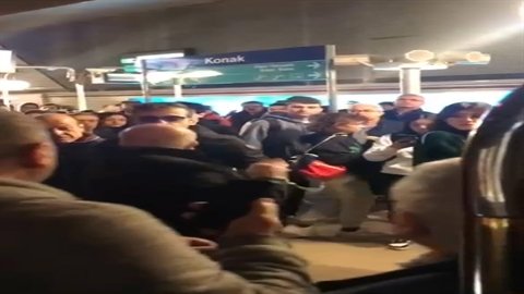 Metroda vatman kabinine tekmeli saldırı