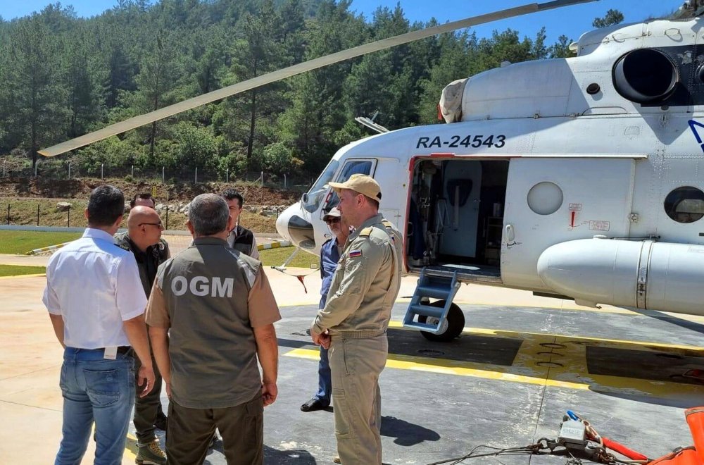 Muğla'da ilk yangın söndürme helikopteri göreve başladı