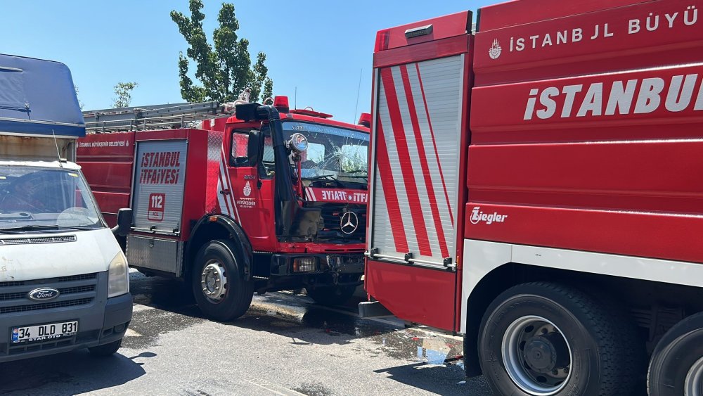 Sancaktepe’de hastane inşaatında yangın!