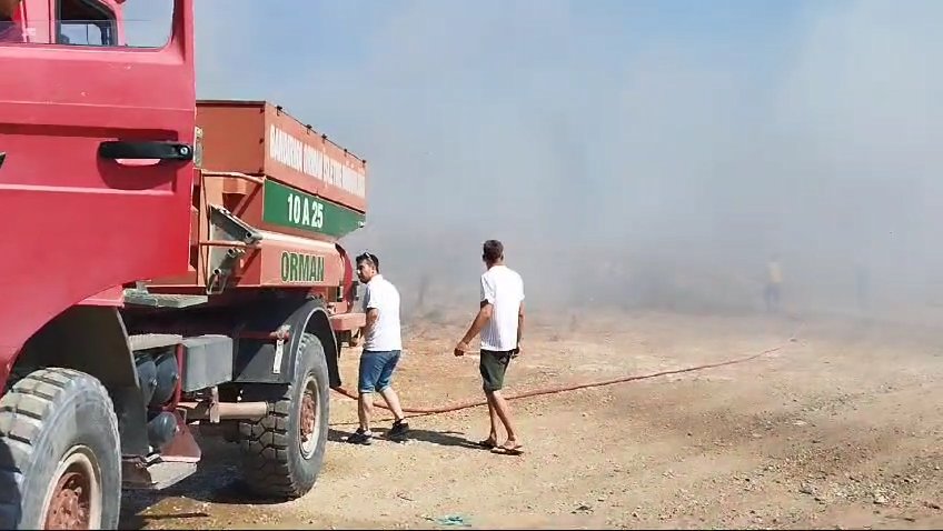 Balıkesir'deki katı atık aktarma tesisindeki yangın söndürüldü