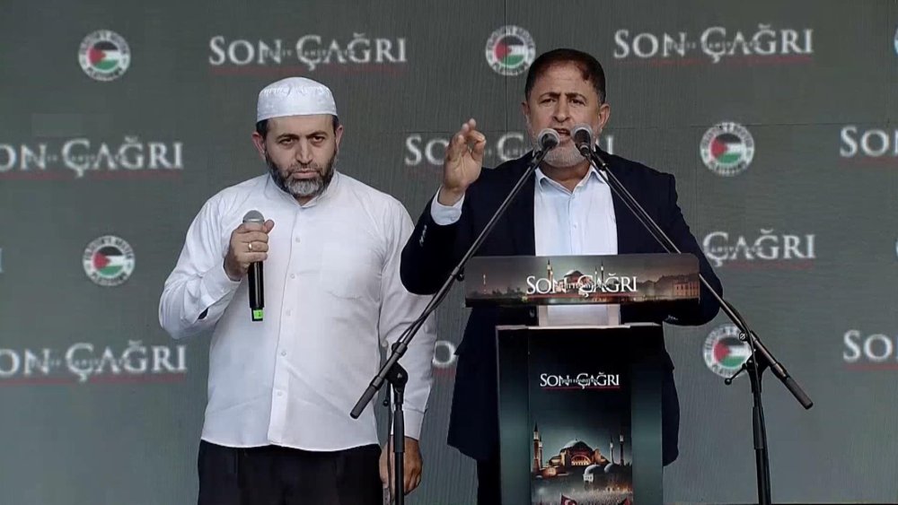 Ayasofya Meydanı'nda, Haniye için miting düzenlendi