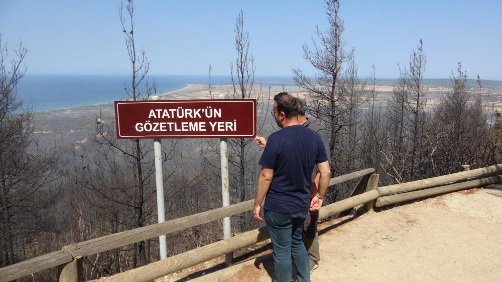 Çanakkale'deki orman yangınında herhangi bir anıt, heykel ve müzeler zarar görmedi