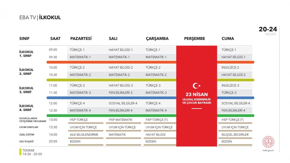 EBA TV 22 Nisan Çarşamba lise ders programı