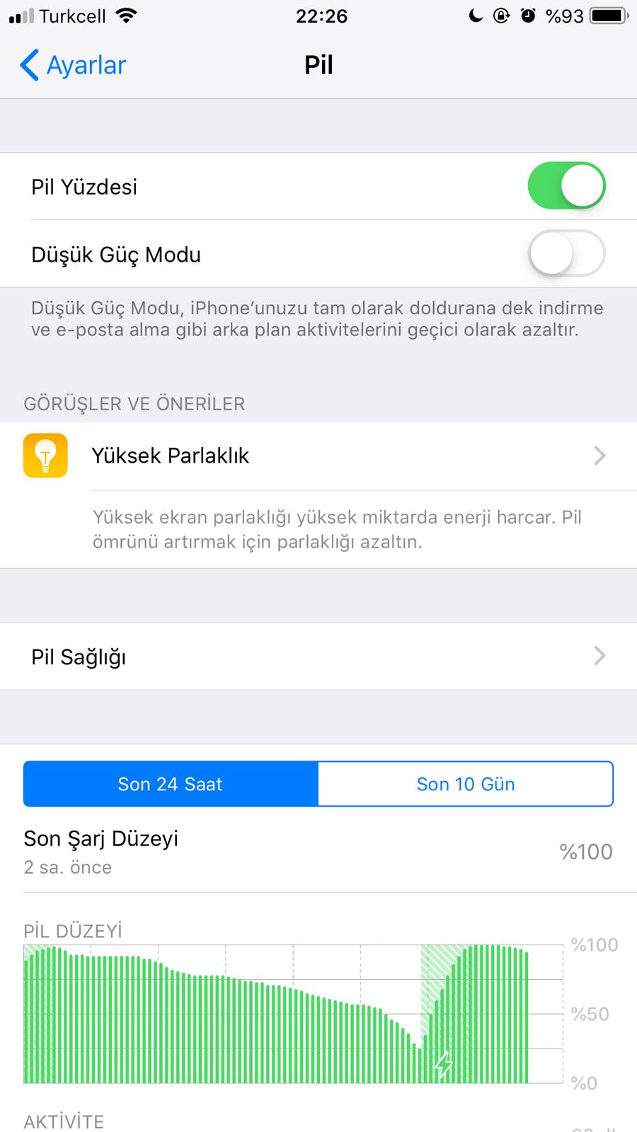 iphone pil sağlığı nasıl ölçülür