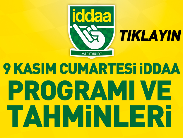 9 kasım iddaa tahminleri