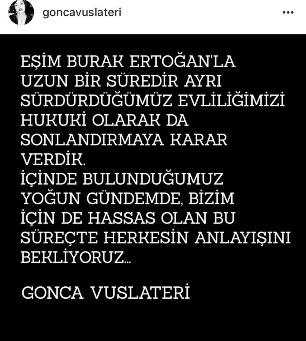 gonca vuslateri burak ertoğan boşanma