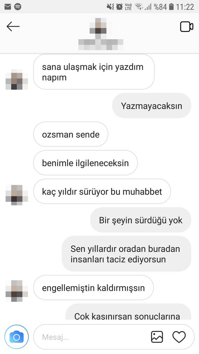 çağla üren twitter taciz