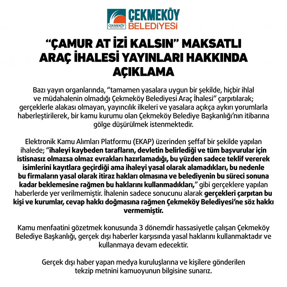 çekmeköy belediyesi