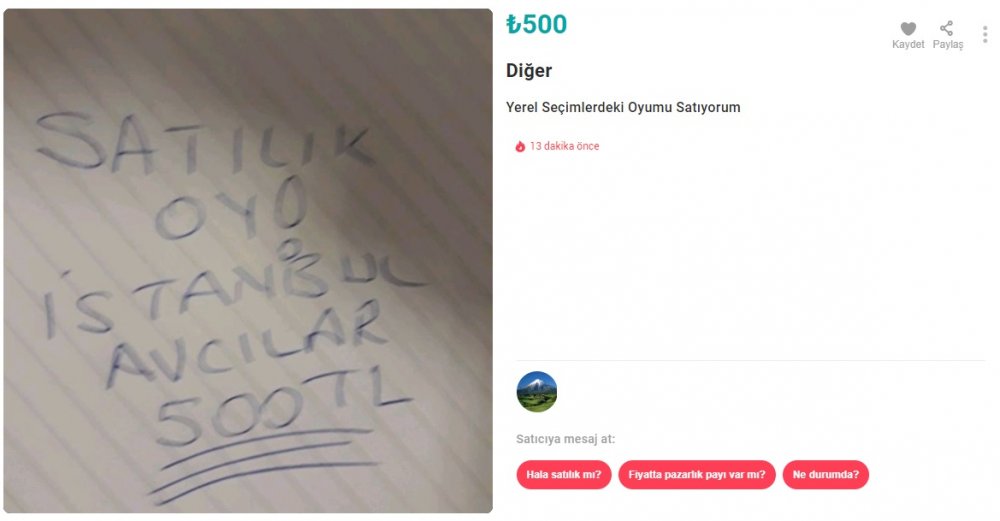 satılık oy