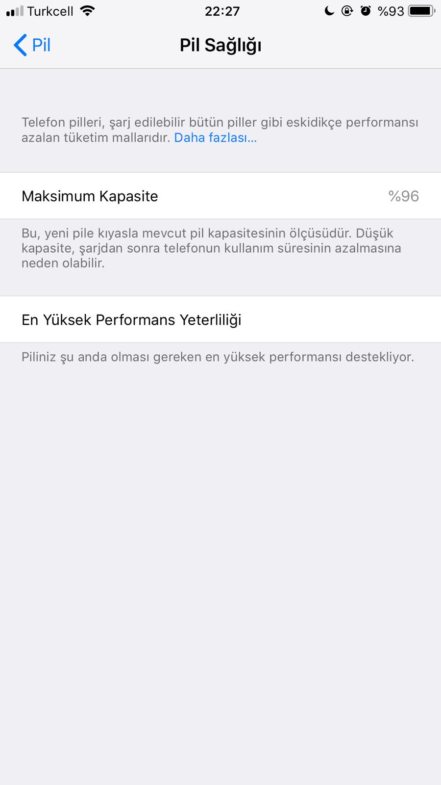 iphone pil sağlığı nasıl ölçülür