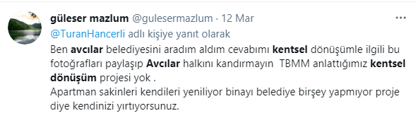 avcılar deprem turan hançerli