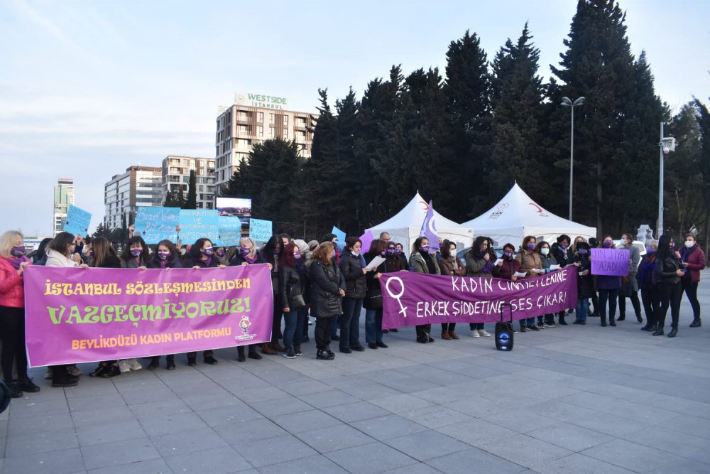 istanbul sözleşmesi beylikdüzü protesto