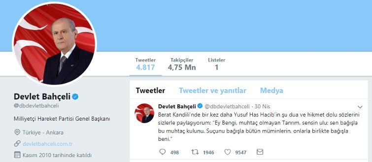 devlet bahçeli twitter